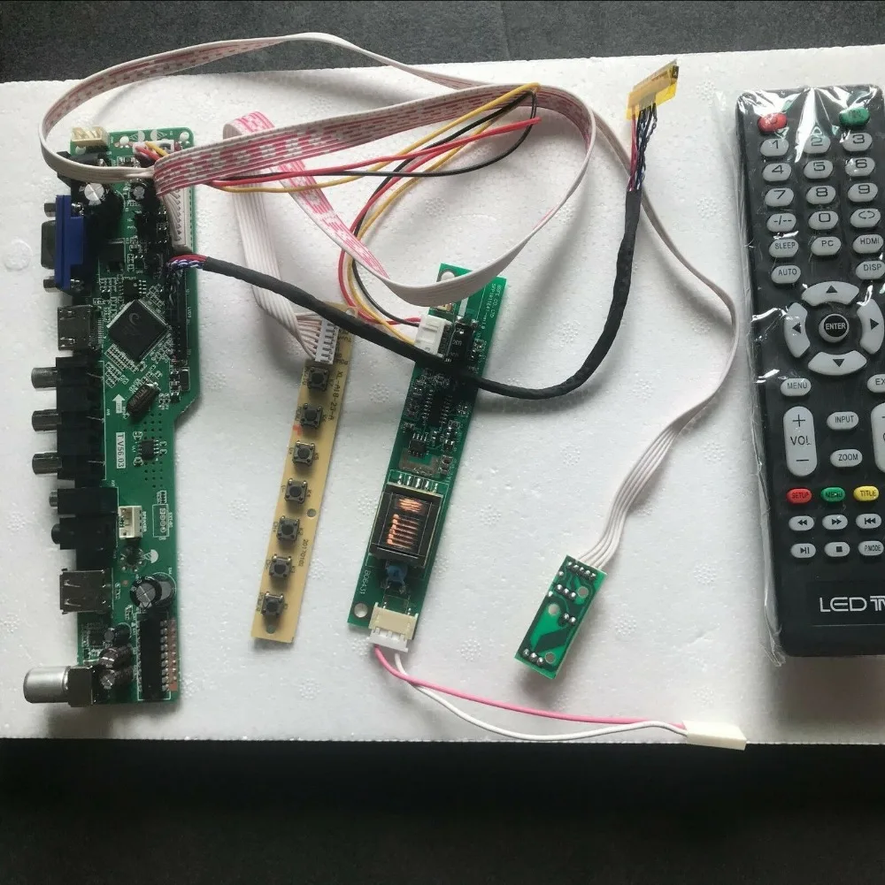 T. VST56 доска ЖК дисплей Контроллер светодиодного табло доска(ТВ+ HDMI VGA CVBS USB) драйвер для B156XTN04.2 экран
