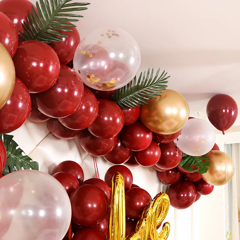 

18/10inch metallic red heart Ruby Agate red balloon love wedding Valentine day decorated date red pomegranate red balloon party