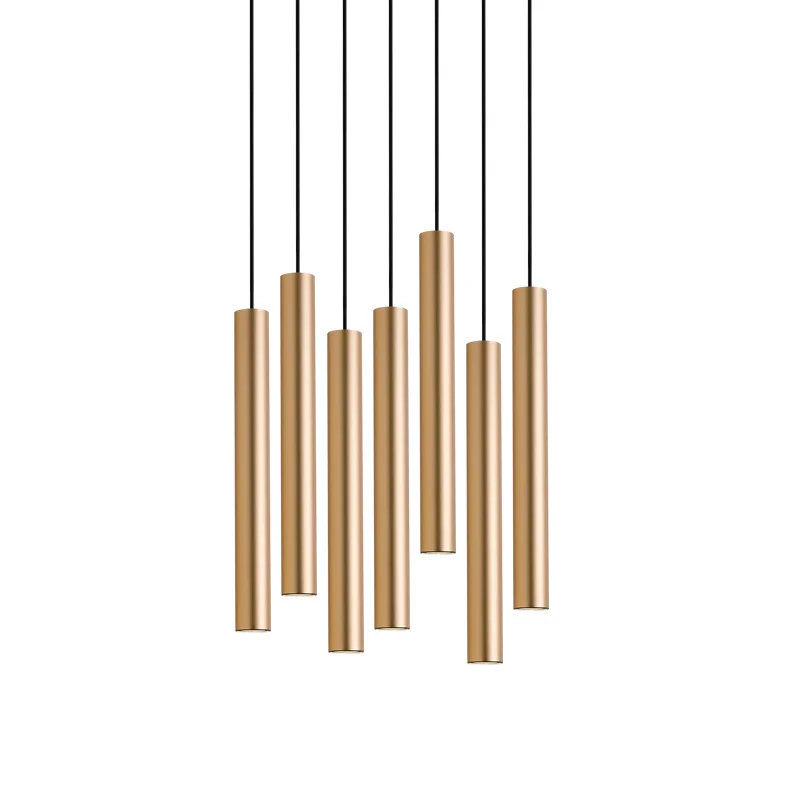 

Diameter 6cm Nordic Led Simple Kitchen Pendant Light Bar Golden Single Headed Pendent Light Led Modern Lamp For Bedroom