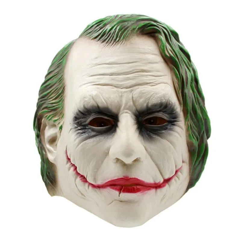 Movie Adults Halloween Unisex Cosplay Costume Batman The Dark Knight Villain Joker Latex Mask