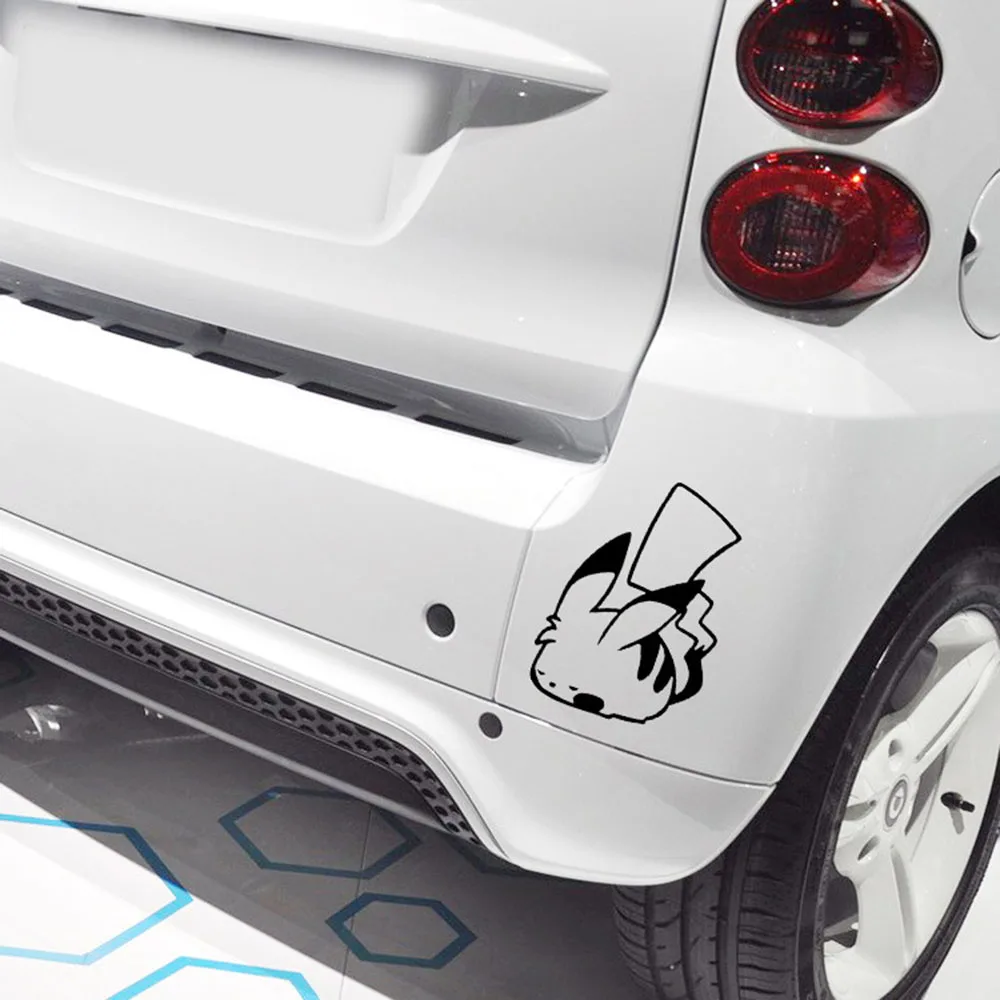 

Pokemon Pikachu Sleeping Funny Car Sticker Cute Cartoon Decal For Volkswagen Polo Skoda Golft Mercedes Smart Fortwo Kia Opel