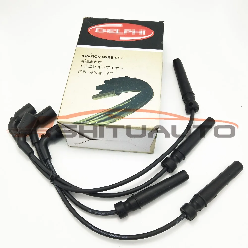 

4PCS/set Ignition Cable Kit line for Buick Excelle 1.6 Chevrolet Aveo Cruze KALOS REZZO DAEWOO KALOS LANOS nubira REZZO 96497773