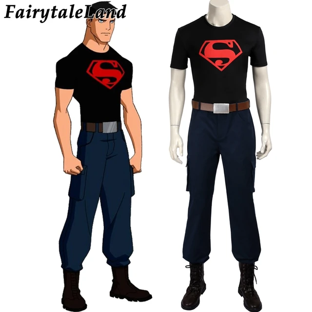 young justice cosplay costume superboy cosplay costume carnival