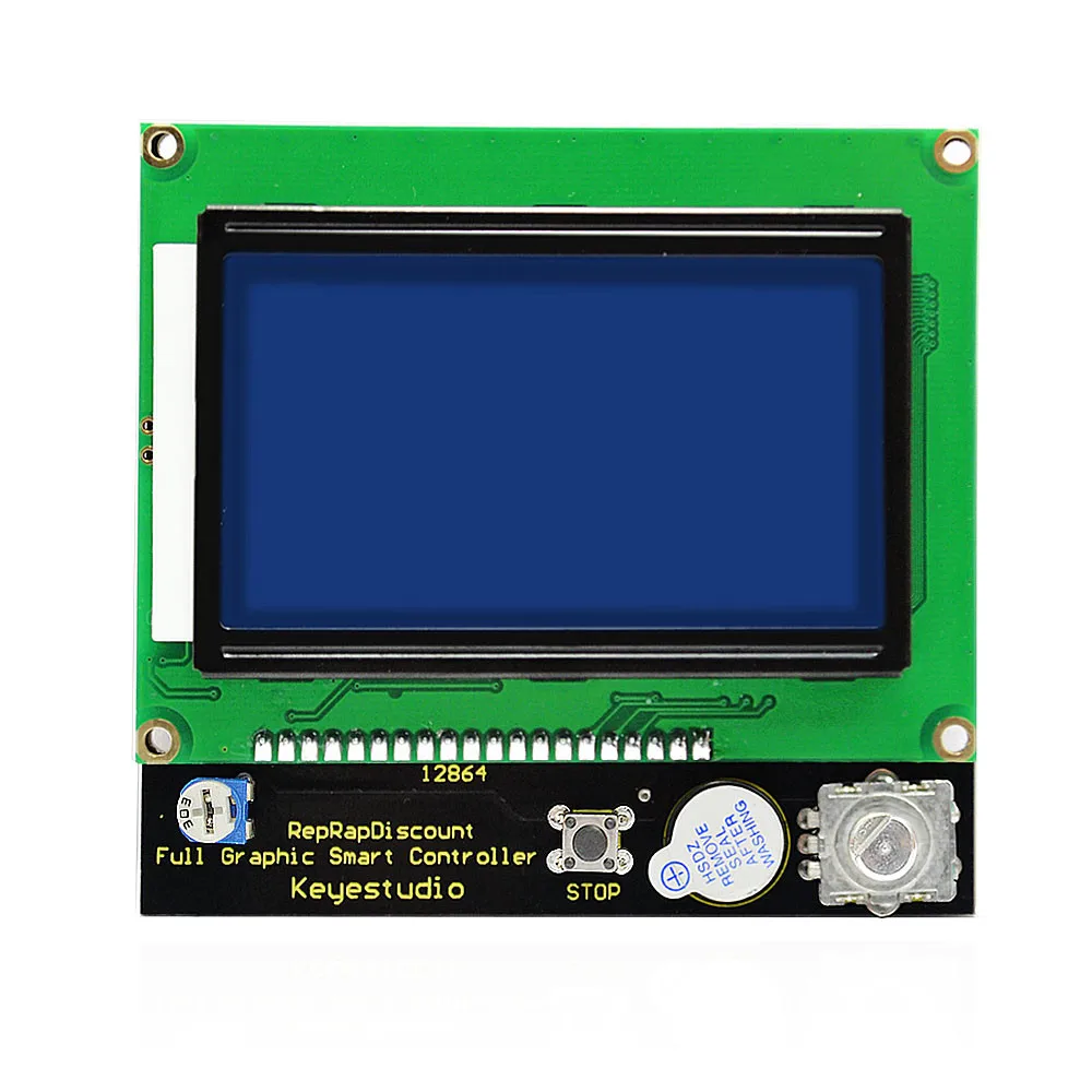 Free shipping ! Keyestudio 3 D printer controller RAMPS 1.4 LCD 12864 LCD control panel (blue) for Arduino 3 D printer 4t