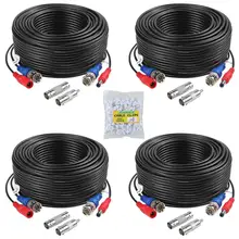 Special Offers SANNCE 4PCS a Lot 30M 100 Feet BNC Video Power Cable For CCTV AHD Camera DVR Security System Black Surveillance Accessories Special Offers SANNCE 4PCS a Lot 30M 100 Feet BNC Video Power Cable For CCTV AHD Camera DVR Security System Black Surveillance Accessories