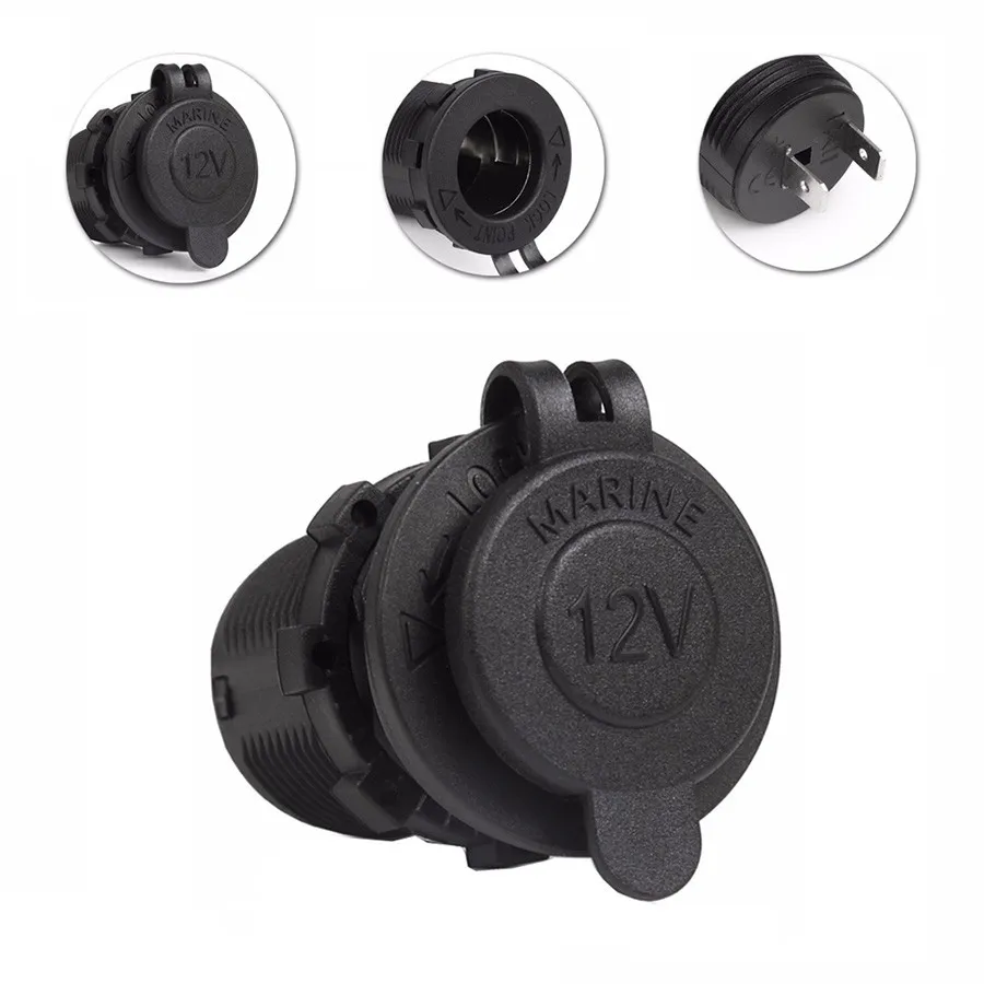 Car-Accesories-Waterproof-Heat-Resisting-Plastic-Power-Socket-DC-12V-120W-Motorcycle-Car-Tractor-Cigarette-Lighter