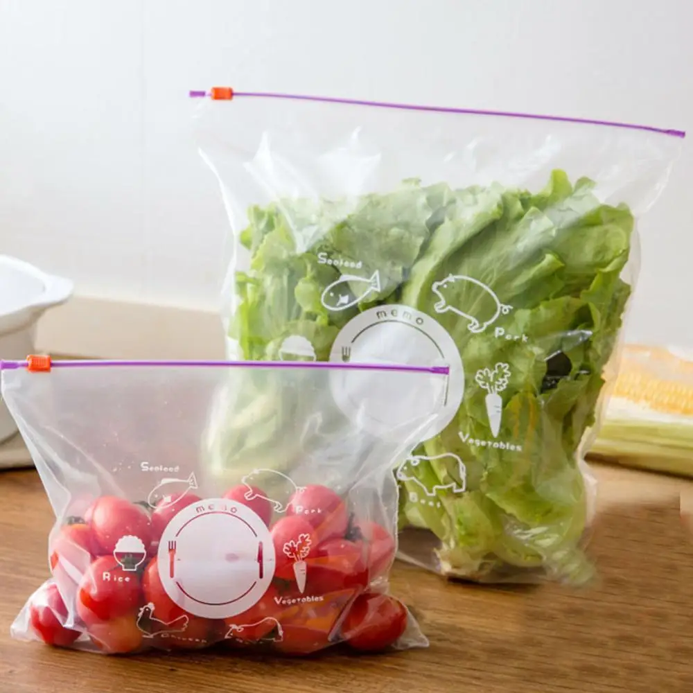 

10PCS Silicone Storage Food Bags For Kitchen Freezer Cooking Fresh Bags Reusable Creative Portable Travel Fruit Seal Bag #2F