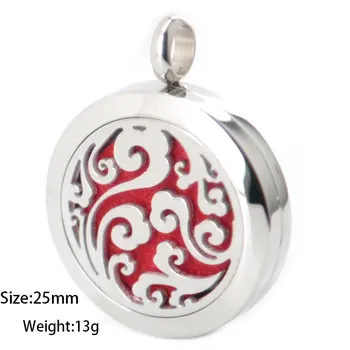 

10pcs 25mm plain tree of life Aromatherapy Essential Oil 316 Stainless Steel Perfume Diffuser Locket Necklace with chain