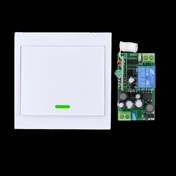 

AC 85V 110V 180V 220V 230V 240V Wide Working Voltage Wireless Remote Switch + Wall Remote Control Panel Transmitter Mini Size