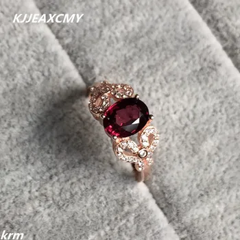 

KJJEAXCMY Fine jewelry Magnesium aluminum garnet ring wholesale 925 silver ring