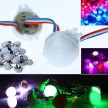 20 шт./лот Водонепроницаемый IP68 WS2811 1903 светодиодный пиксельный модуль 24 В SMD 5050 6 светодиодов RGB узел светильник бар чехол с изображением цвета слоновой кости диаметр 40 мм