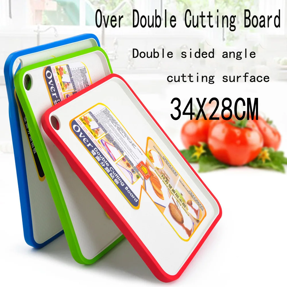 New design Over double Cutting Board Non Slip Plastic Kitchen Cutting Chopping Board Blocks double side