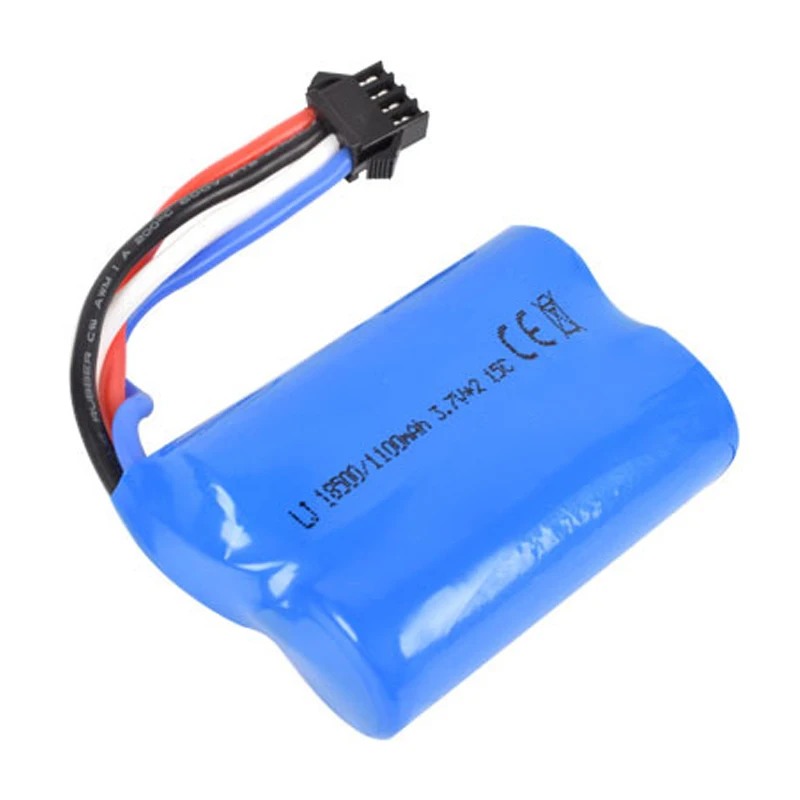 7.4v (3.7v X2) 1100mah 15c 18500 Liion Battery Ud1001 Hq960 747a Rc