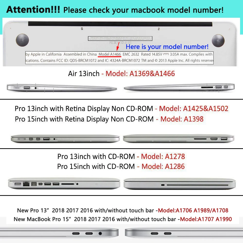 Кристальный чехол для Macbook Air Pro retina 11 12 13 15 Touch Bar сумка ноутбука 2018 A1932 крышка