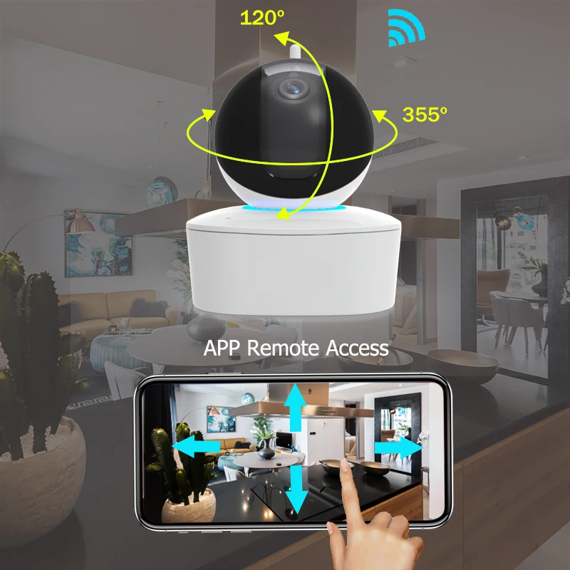 1080 P Беспроводной ip видеонаблюдения Wi Fi Камера Мини безопасности дома PTZ Onvif