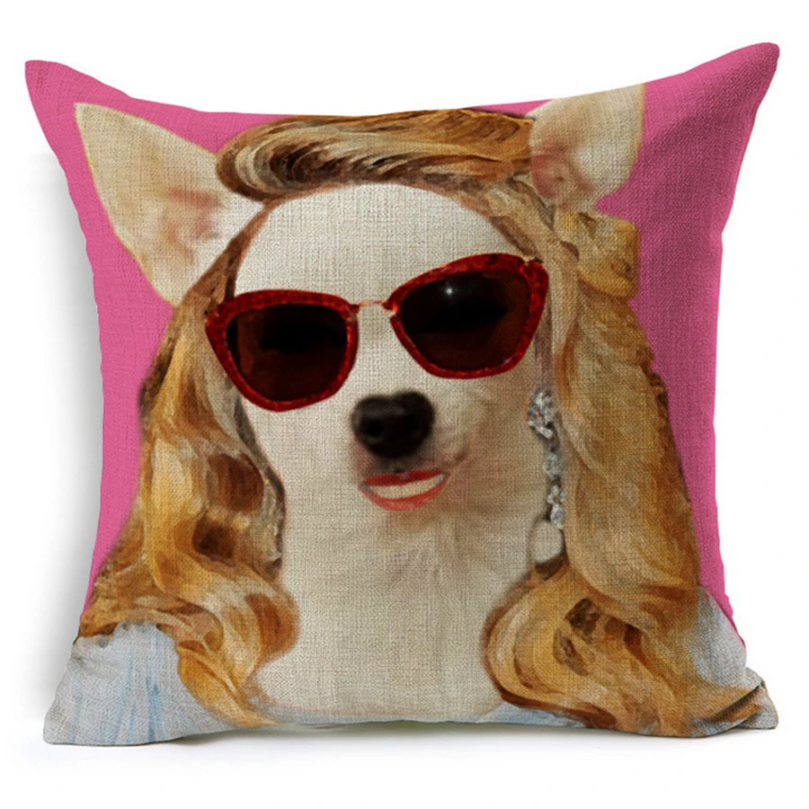 Buy Funny Animal Cushion Cover Dog For Sofa Decorative