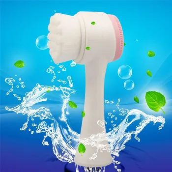 

1Pcs Exfoliating Facial Brush Double Sides Silicone Facial Deeply Cleansing Brush Spa Skin Care Wash Massage Brush Soft Cleaners