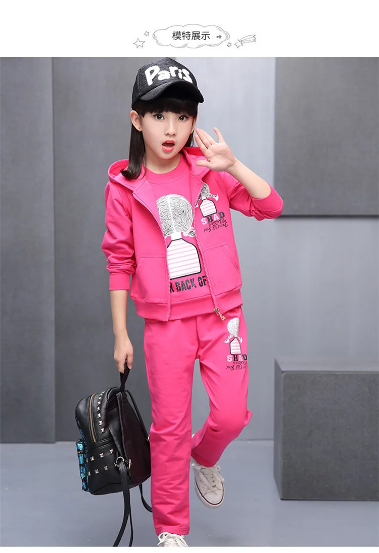 Kids Girls Summer Clothing Big Kids Short Sleeve Leggings Children's Clothing Children's Cartoon Set 4 8 14T Clothes Sets