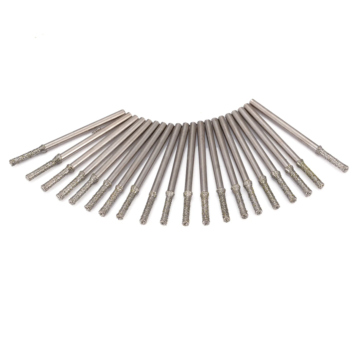 20Pcs Diamond Coated Core Drill Hole Cutter Solid Drill Bits Needle Gems Glass Tile 2mm For Making Clean And Accurate Hole