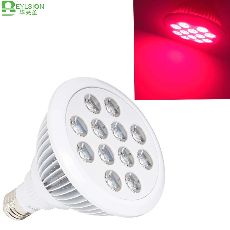 

BEYLSION Red 630nm 660nm E27 PAR38 LED Grow Light 36W Bulb for Grow atage in hydroponics Lighting and Aquarium Reef coral