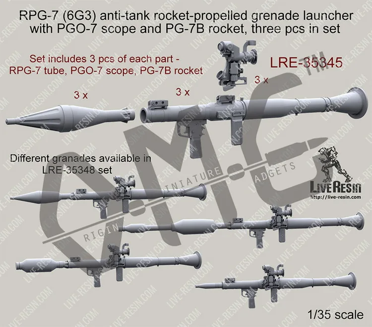 Живая смола Φ 1/35 (6G3) противорезервуарная реактивная гранатовая установка с