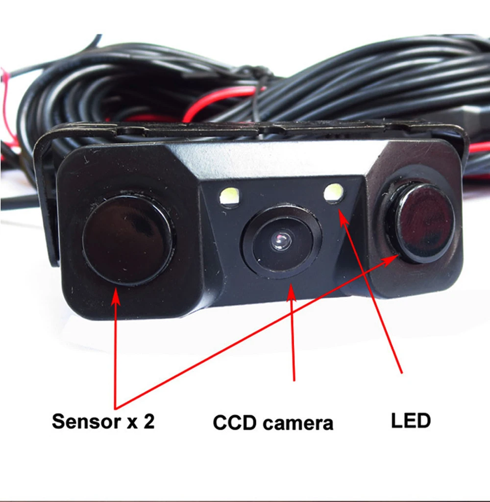3 в 1, Видео парковочный датчик, Автомобильная камера заднего вида, Биби сигнальный индикатор, анти Автомобильная камера с 2 радарными детекторами, сенсор s