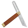 Angle Rulers Gauges Tri Square Sliding T-Bevel With Wooden Handle Level Measuring Tool wooden marking gauge Protractor 3