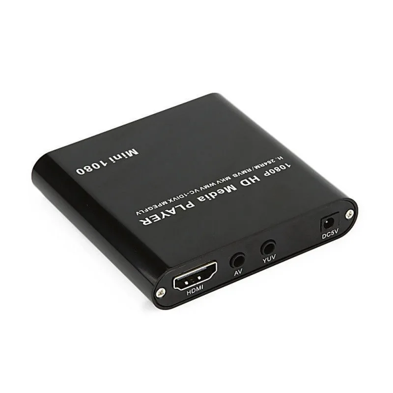 Мини HDMI медиаплеер 1080P AV USB хост Full HD с SD MMC кардридер Поддержка H.264 MKV AVI RM RMVB DIVX MPEG