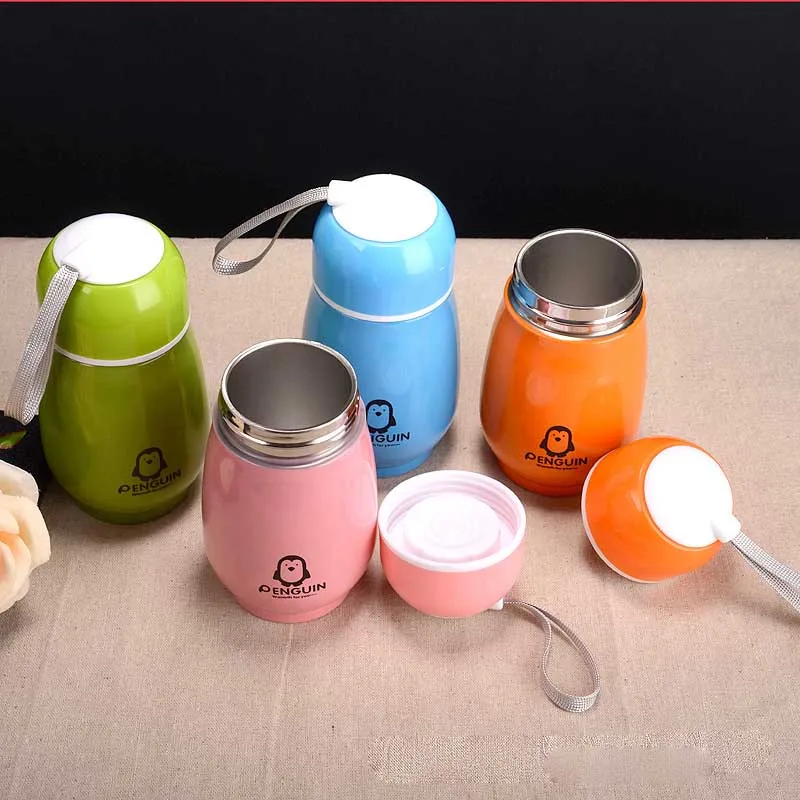

Simple Thermoses Cup penguin Double Wall Stainless Drinkware thermos tumbler mug Lady Travel termos Vacuum flask bottle