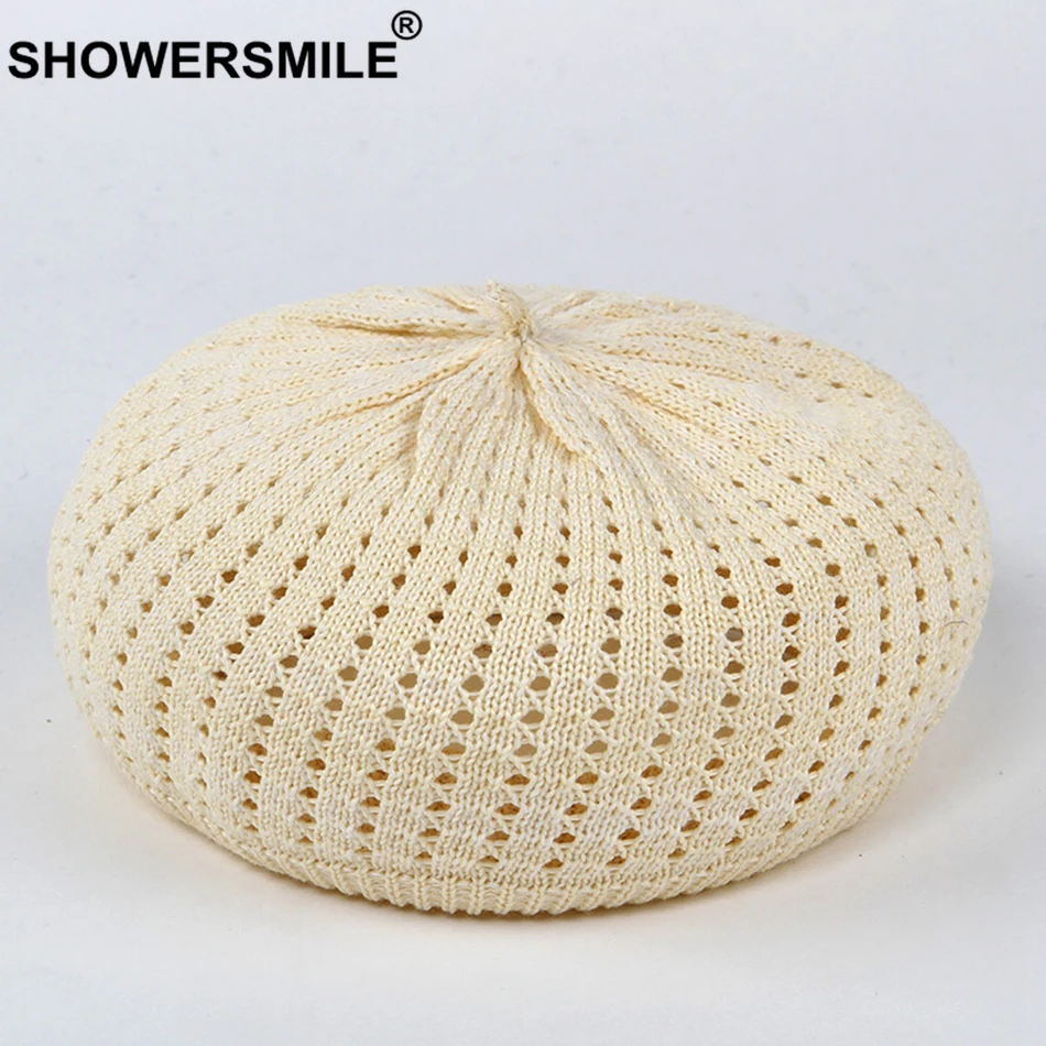 SHOWERSMILE береты женские верблюжья шляпа художника женские летние полые элегантные винтажные Женские французские художники шляпа одежда аксессуары