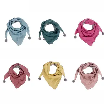 

1pc Kids Baby Solid Color Scarf Cotton Triangle Scarves Autumn Winter Warm Shawl Wraps Neck Scraf Cravat Dropshipping Hot Sale