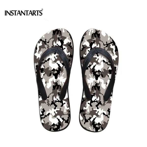 C1202AB Instantarts 3D панк с принтом черепа Шлёпанцы для женщин летние Для мужчин Пляжные сланцы человек резиновые Повседневное снаружи Прохладный Мужской резиновые шлепанцы - Цвет: C1202AB