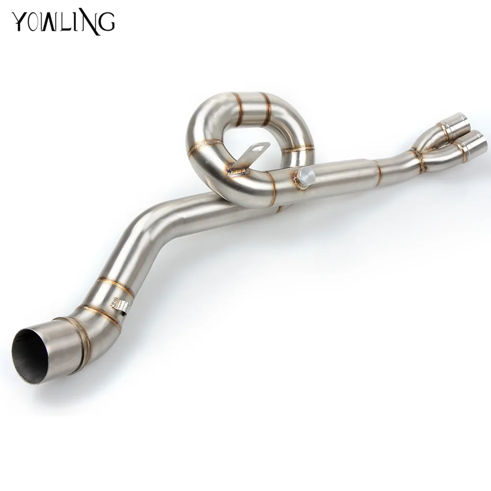 Stainless Steel Motorcycle mid exhaust pipe middle exhaust pipe Exhaust