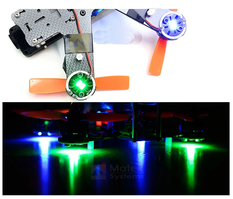

4PCs 2-LED 5V Motor Seat Light Board Motor Base LED Light Plate Night Navigation For 2306 2212 Motor Quad Multi Heli FPV RC Dron