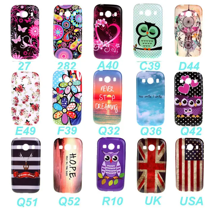 New Arrival Fashion Colorful Flower Soft TPU Silicone Cover Phone Case For Samsung Galaxy Ace