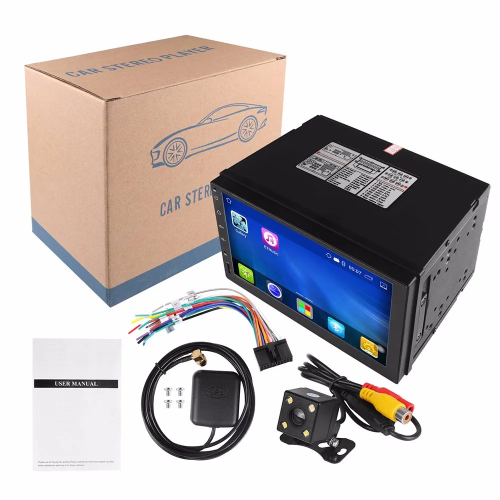 Perfect HD 1024*600 Screen 2 DIN Car GPS Radio Stereo Player 7" Android 5.1 Quad core 1.6GHz ROM 16G  with 3G WIFI USB Rear Camera 11