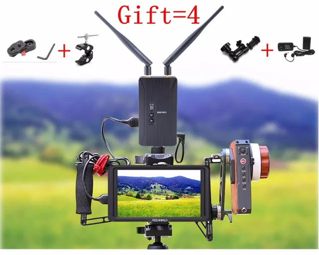 Best Offers FEELWORLD F5 5 Inch DSLR Camera Field Monitor IPS Full HD 1920x1080 Support 4K HDMI Input Output Tilt Arm Power Output