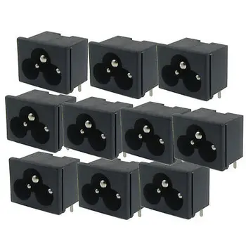 

8pcs Electrical Black IEC C6 Power Supply 2.5A AC250V AC 7A 125V Adapter BX-190-A01