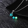 Glow In The Dark Necklace Moon Square Heart Necklaces For Woman Hollow Water Drop Pendant Night Fluorescence Light Accessories ► Photo 3/6