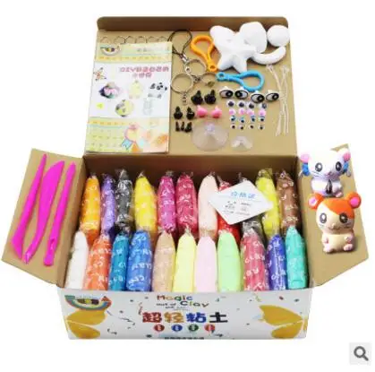 

Luxury 24 36 colors clay Air drying Soft Polymer Modelling Clay with tool Educational toy Special DIY Plasticine slime toys