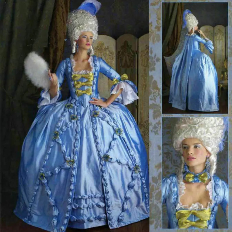 

On sale customer-made Vintage Costumes Victorian Civil War Southern Belle Gown Marie Antoinette dresses US4-36 C-325