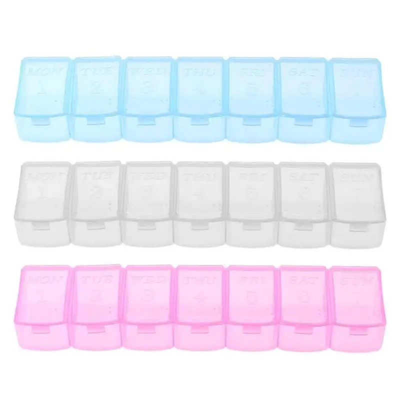 

7 Grids Weekly Pills Storage Box Medicine Candy Holder Household Organizer