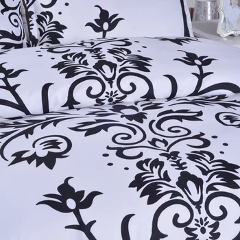 

FLC 3 Pcs Floral Print Bedding Set Pillowcase Duvet Cover Set Queen Size Home Textile 40