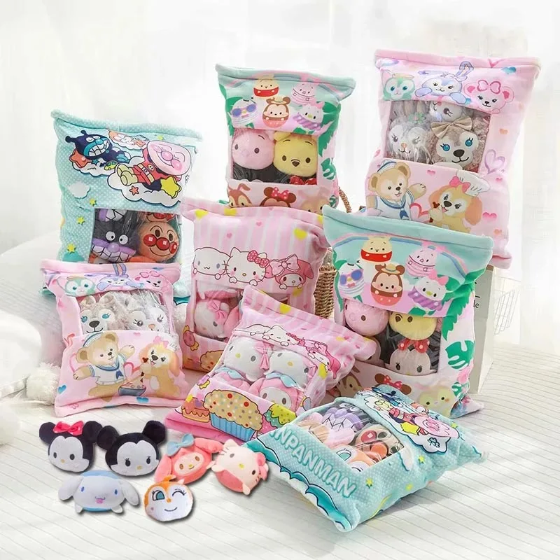 4pcs or 8pcs mini pudding dolls in a bag plush unicorn/Tsum Tsum Kt toy stuffed pillow Creative gift for children Sofa Christmas