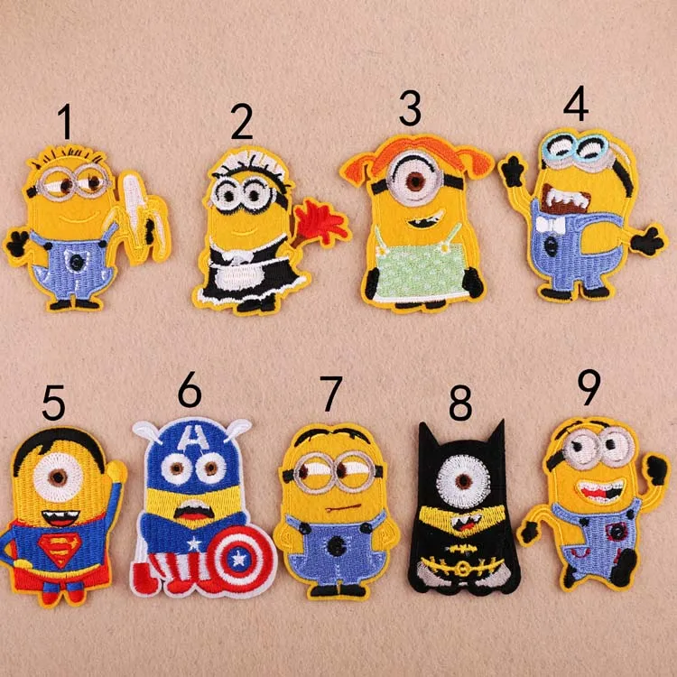 

Superman Captain America Banana Minions Mixed Iron On Patches DIY Garment Accessories Sew Applique Cute Patch Fabric Badge