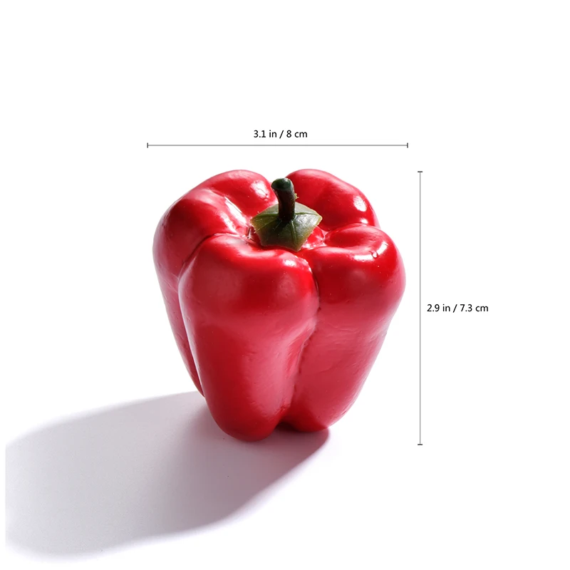 Искусственные овощи украшения мебели Моделирование игрушки перец капуста баклажаны горькая дыня реалистичное украшение мебели - Цвет: Red bell pepper