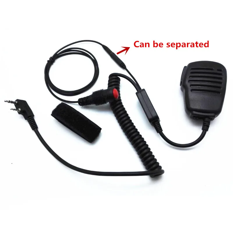 YIDATON 2-контактный плечевой дистанционный динамик микрофон PTT для Kenwood Wouxun Puxing Baofeng