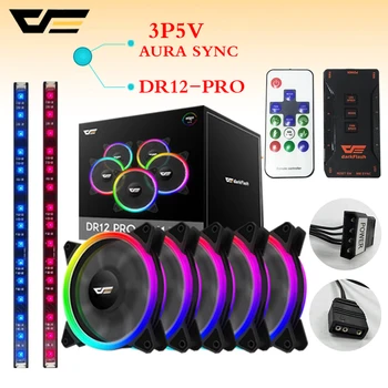 

darkflash DR12-pro aura sync Computer Case Cooling Fan RGB Adjust LED 120mm IR Remote computer Cooler Cooling RGB Case Fan Light