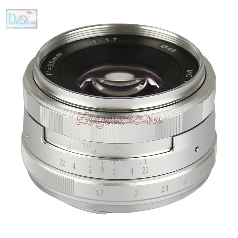 Silver Black NEW 35mm f/1.7 Manual Lens for Sony E Mount NEX 3N 5N 5R 5T 7 A6500 A6300 A6000 A5100 A5000 A3500 A3000 35 mm F1.7 Silver Black NEW 35mm f/1.7 Manual Lens for Sony E Mount NEX 3N 5N 5R 5T 7 A6500 A6300 A6000 A5100 A5000 A3500 A3000 35 mm F1.7