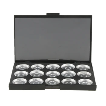 

15 Color Empty Makeup Palette Eye Shadow Blush Pans Makeup Kit Black